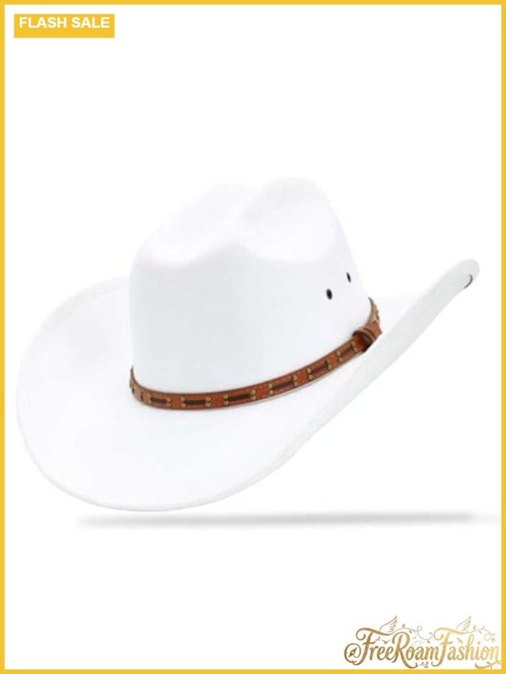 Cowboy Hat Men Women Wide Brim Western Cowgirl Hat Polyester